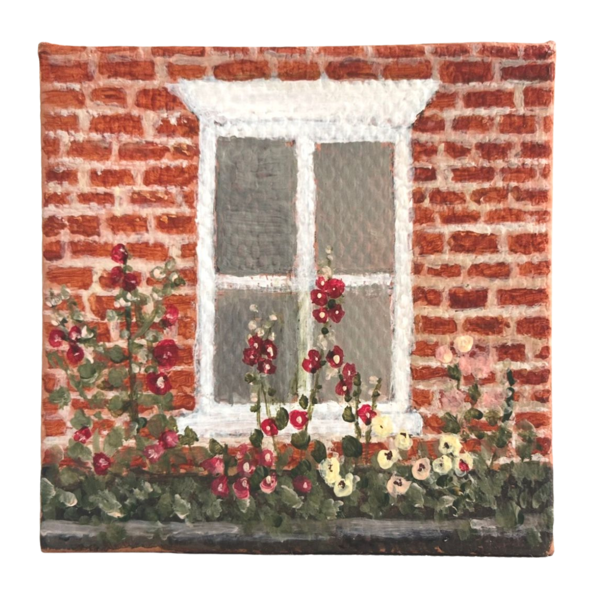 Brick Wall Blooms - Original Artwork
